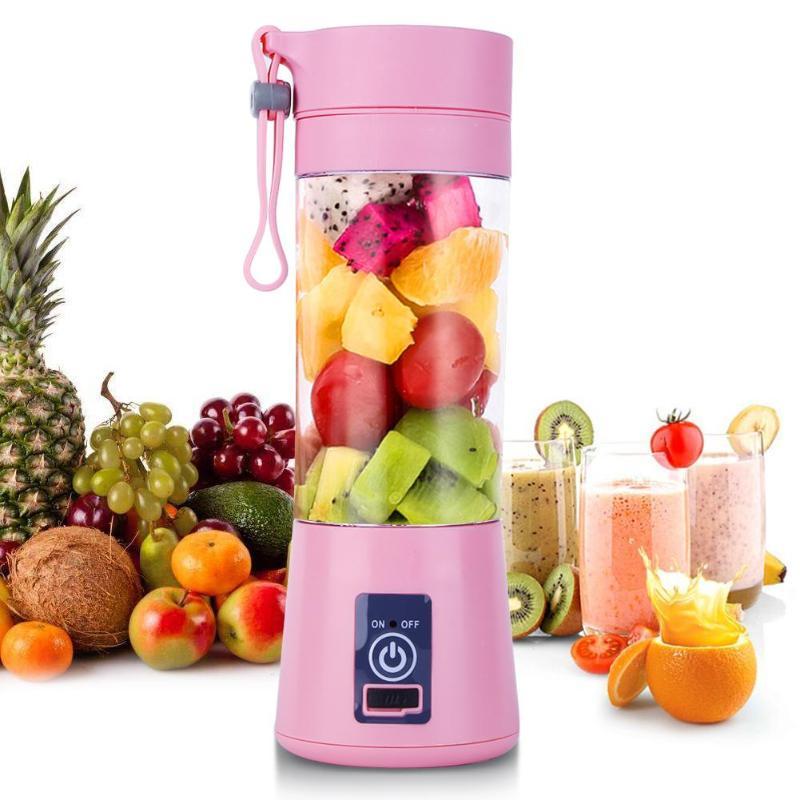 6-Blade Portable USB Rechargeable Electric Juicer & Blender Bottle